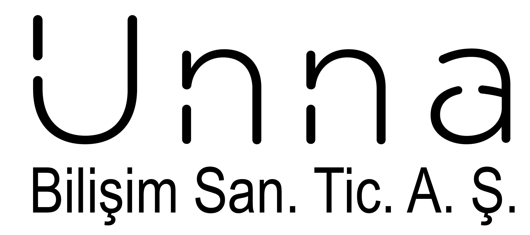 Unna Bilişim San. Tic. A.Ş. logo, black